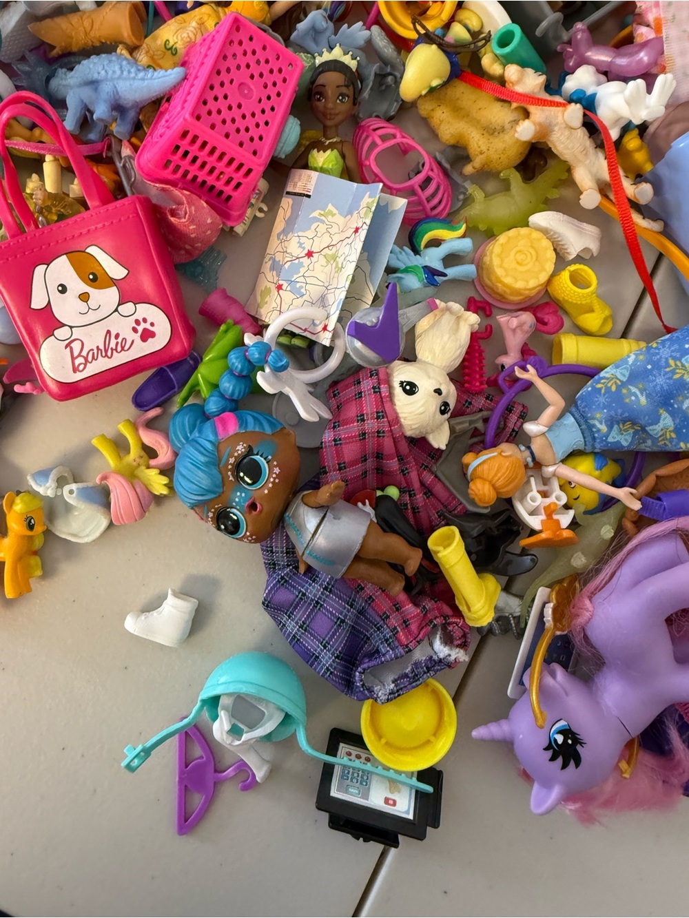Barbie Disney Princess LOL Surprise My Little Pony Mixed Doll Accessories Lot